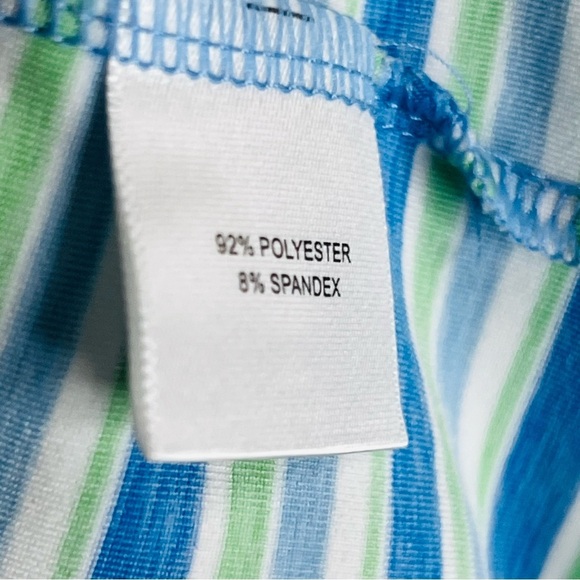 Peter Millar Crown Blue Striped Summer Comfort Polo L - Picture 5 of 7